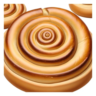 Cinematic delicate escargot pastry, spiral shape with layers of buttery dough, caramelized edges, rich golden-brown tones, elegant and inviting. sticker