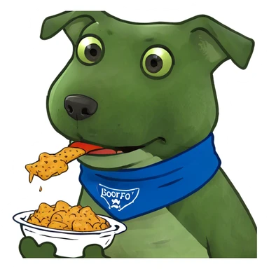 Dog eat food sticker