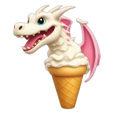 ice cream dragon sticker