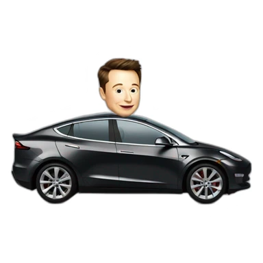 Elon musk dans une voiture sticker