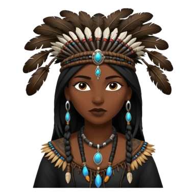 shaman woman in black clothes sticker
