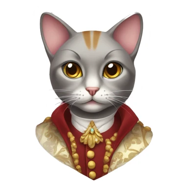 fancy cat meawing sticker