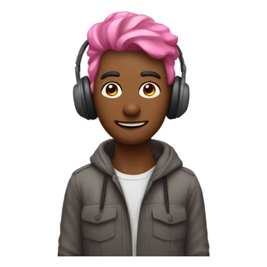 Audífonos con moño rosa sticker