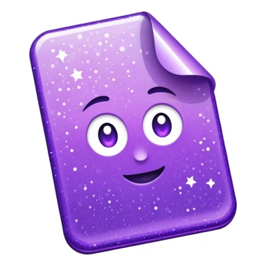 glitter documento confirmed purple mark sticker