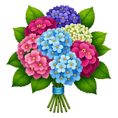 Nice bouquet with hortenzia sticker