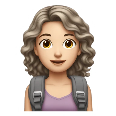 Beautiful white girl from back and school bag sticker