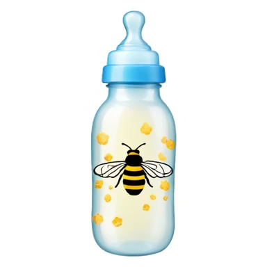 Bee patterned feeding bottle sticker