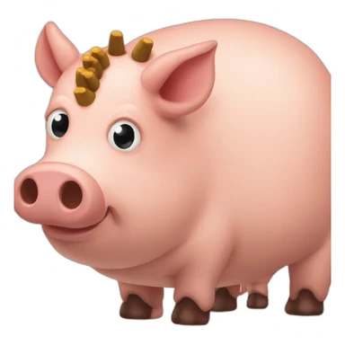 Centipede pig cow sticker