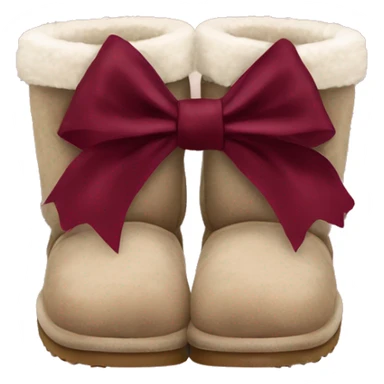 uggs with burgundy bow sticker