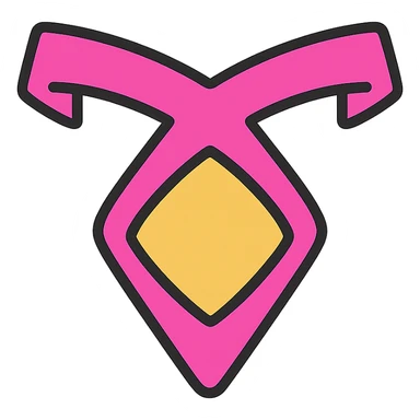 parabatai rune, flat icon style, geometric, easy to identify sticker