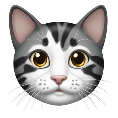 Black and white tabby cat sticker