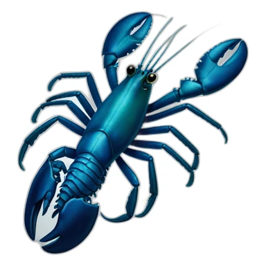 realistic blue lobster sticker