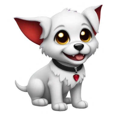 Cute vampire puppy sticker