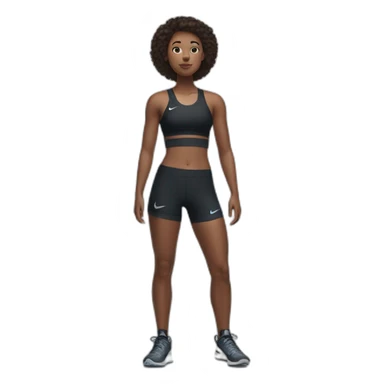 girl with nike pros shorts sticker