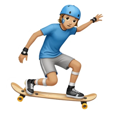 Knee pad skateboarder sticker