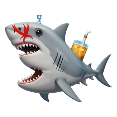 Shark smoking a reefer sticker