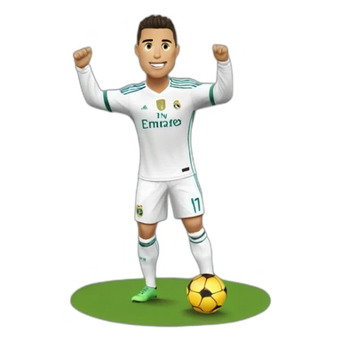 Ronaldo qui célèbre un but  sticker