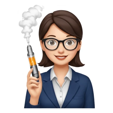 brunette office girl, vape named larisa sticker