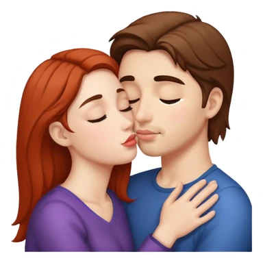 Kissing someone on the cheek sticker