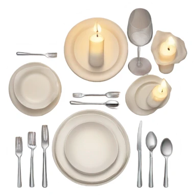 Candlelight dinner table sticker