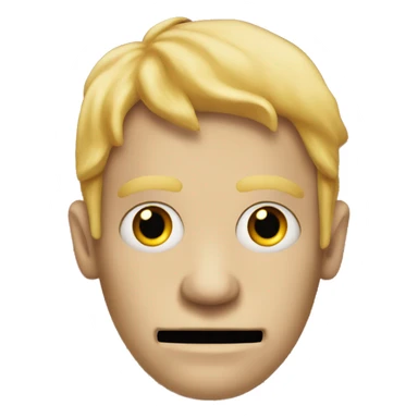 Blonde orange face evil man as stringed puppet sticker