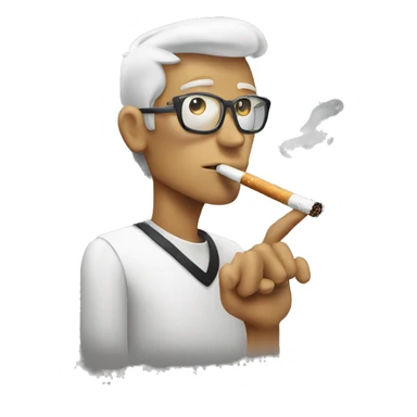 smoking a cigarette sticker