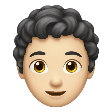 lange schwarze haare, helle hautfarbe, weiblich sticker