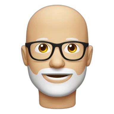 bald man with red beard and glasses sticker