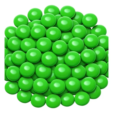 Minimalist pile of green round candies sticker