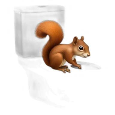 squirrel on the toilet sticker