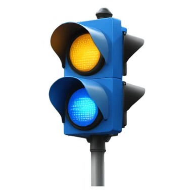 Blue Traffic light  sticker