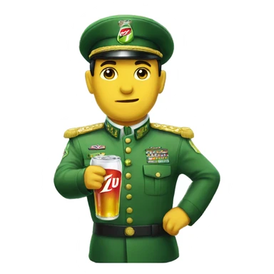 general kim drinking 7up sticker