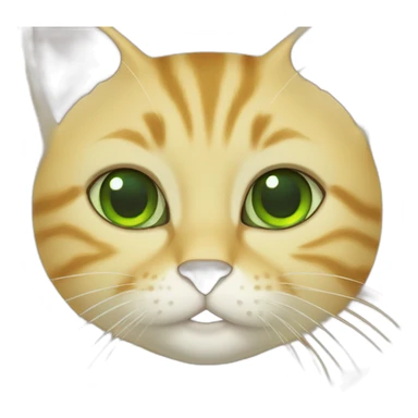 yellow shorthair cat with green eyes sticker