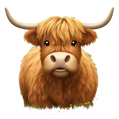 Fatty scottish highland cow sticker