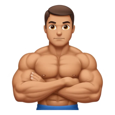 Strong man flexing sticker