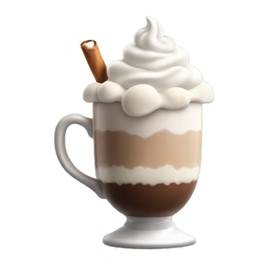Hot chocolate with whipped cream and marshmallows sticker