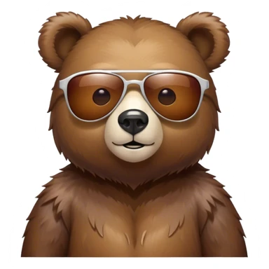 ai bear with sunglasses sticker