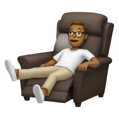 reclining in chair sticker