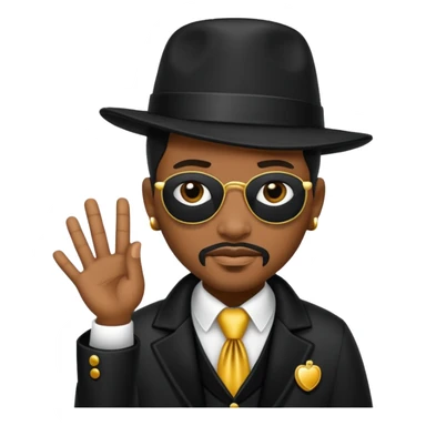 A black pimp sticker