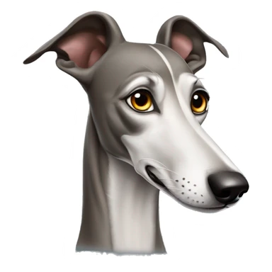 Russian greyhound dog with a very very long nose sticker