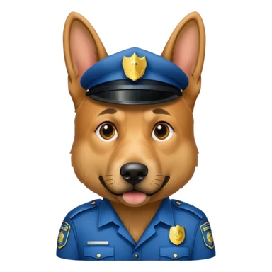German shepherd police dog sticker