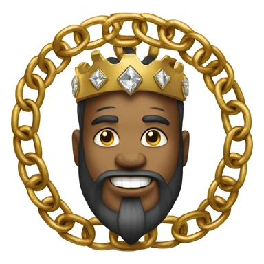 A god wearing god chains has gold teeth and various diamonds  sticker
