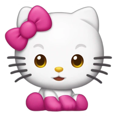 Hello Kitty kussmund sticker