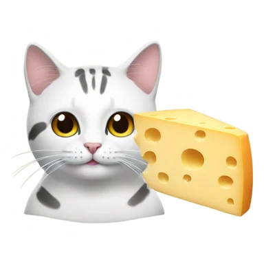 Cheese with cat  sticker