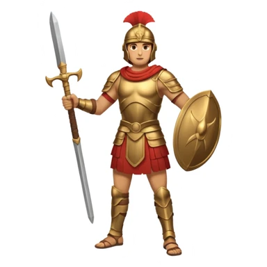 soldado cartaginés en cuerpo entero sticker