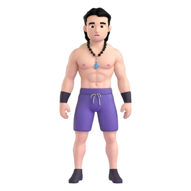 young white man with black hair, muscular, shirtless with prominent nipple piercings, nipple rings sticker