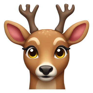Deer with heart eyes sticker
