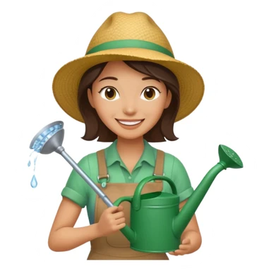 woman gardener  sticker