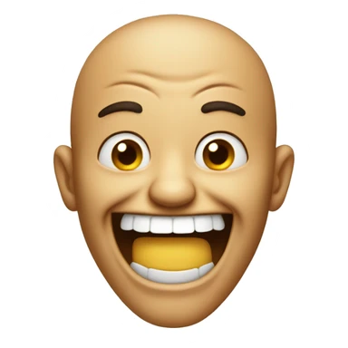 evil laugh with normal face sticker