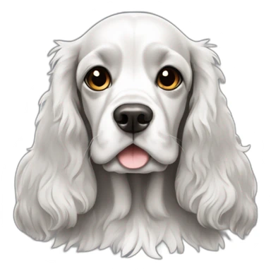 Black and white working cocker spaniel sticker